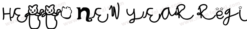 HELLO NEW YEAR Regul字体转换